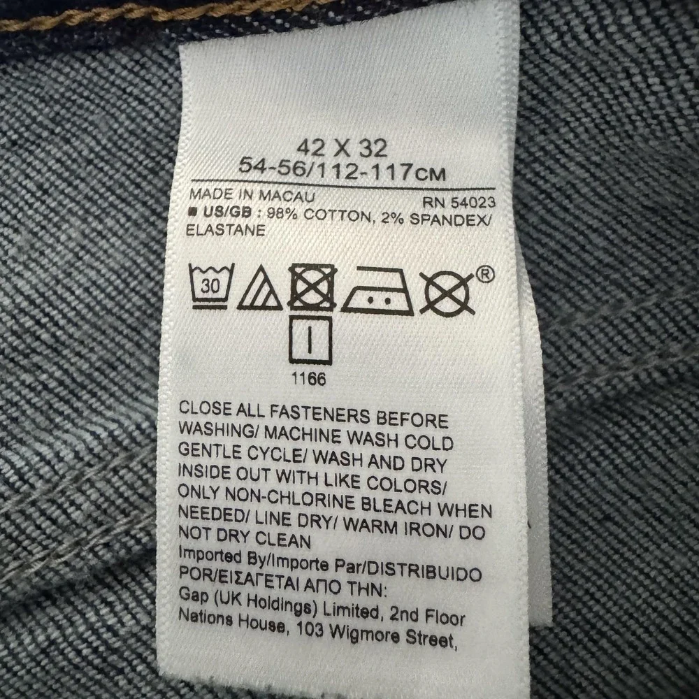 Banana‎ Republic Jeans Mens 42x32 Dark Wash Straight Leg Stretch Denim Pants